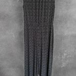 Adrianna Papell Womens Romper Sz L Black White Pants Ruffle Sleeveless Photo 0