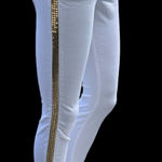 Versace Collection Skinny white with gold studs jeans sz 24 Photo 0
