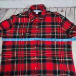 Old Navy Red Tartan Plaid Boyfriend Shirt S Button Up Long Sleeve Cotton Photo 6
