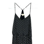 Loft size small petite sleeveless mini dress black with white geometric design Photo 2
