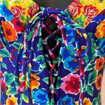 Gottex Sak’s Fifth Avenue Floral Corset Underwire Couture Designer Swimsuit Blue Size 8 Photo 3