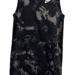 Nike  Women Tie Dye Sleeveless Sweatshirt Dress Pouch Pocket Black Gray Small Photo 0