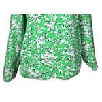 Lands' End Draper James X  Pullover Size Small Snap Sweatshirt Green Floral Preppy Photo 4