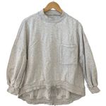 NAP Loungewear Gray Mock Neck Sweatshirt Pullover Pocket Drawstring Women's Top Photo 0