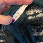 Lush Clothing LUSH Teal Lace Ruffled Mock Neck Long Sleeve Mini Dress Women's Size Small Green Photo 5