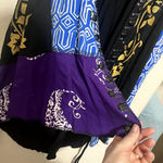 Usindo Vest sz S Beaded Embroidered Flowers Patchwork colorful Boho Art to wear Purple Photo 5