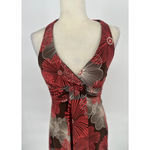 Speechless VTG Y2K Floral Halter Dress Size Small Padded Empire Waist Brown Photo 1