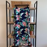 Tommy Bahama  Hibiscus Flower Hawaiian Print Island Navy Maxi Skirt, 14 Photo 1