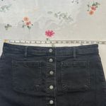 Madewell Madewel Stretch Buttoned Denim A-Line Mini Skirt in Black Frost Size 32 Photo 8