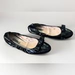 Prada  Black Patent Leather Bow Detail Ballet Flats Size 41‎  US 10.5-11 Photo 1