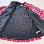 LL Bean Pink Plaid Fleece Lined Flannel Shirt Jacket Shacket MEDIUM Photo 5