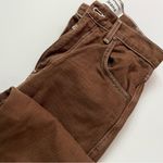 Reformation  • Cowboy Straight Chocolate Wash Jeans with White Stitching Photo 4
