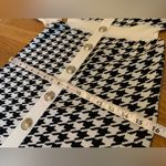 Houndstooth Pattern Contrast Trim Sweater Dress Photo 9