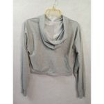 Series 8 crop hooded sweatshirt Grey large athletic yoga‎ workout Gray Photo 5