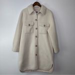Rebecca Minkoff Harper Long Sherpa Shacket Ivory Size L Photo 1