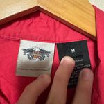 Harley Davidson  Casual Red Button-Down Shirt Photo 1