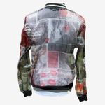 Blush Sheer Bomber Jacket – Paris Motif, Pink & Black – Women's M – EUC Photo 2