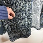 Soft Surroundings Women’s Aurora Velvet Burnout Kimono Cardigan Blue Multi 1X Photo 8