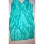 Ashley Stewart New Womens Dress 18 Faux Wrap Green Sheen Sleeveless Metallic Photo 9