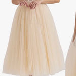 House Of CB NEW  Darling Strapless Tulle Midi Vintage Cream Dress SZ XL Photo 0