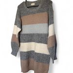 Altar'd State  size small grey and brown striped sweater dress Photo 1