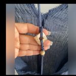 ZARA New  Blue Linen Limited Edition Dress Kaftan Kimono Tunic Size M Photo 6