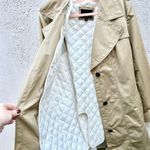 Banana Republic Notch Lapel Button Down Belted Trench Coat 2-Way Tan Wome's XL Photo 2