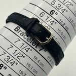 Acqua Indiglo Gold Black Leather Women’s Watch Working New Battery Photo 7