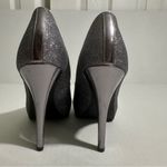 Worthington Open Toe Silver Bling Glitter Pump Shoes 9 Photo 4