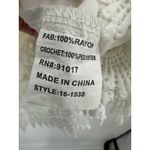 Solitaire Swim White Crotchet Lace 3/4 Sleeve Swim Cover Up Tunic Women Medium Photo 6