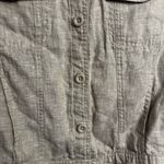 Quince  ladies tan button down cropped jacket size Large linen light academia Photo 3