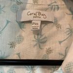 Coral Bay PXL tank button down in linen mix. GUC. Photo 1