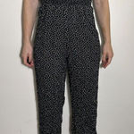 Abercrombie & Fitch  Navy and White Polka Dot Jumpsuit Size Small Photo 0