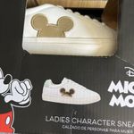 Disney Aldi Mickey Mouse Ladies Sneakers Size 7 Gold Mint Green Shoes Must Have Photo 1