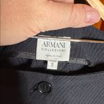 Armani Collezioni Vintage  - Black Diagonal Stripe Wool Blend Trouser Pants Sz 16 Photo 3