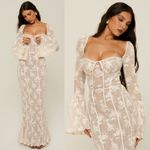 House Of CB  S A-C  'Delilah' Vintage Cream Lace Maxi Dress NWOT Photo 2