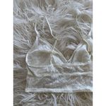 Aerie White Paisley Lace Longline Bralette Size Medium Photo 8