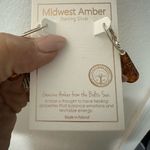 Midwest Baltic Amber Sterling Silver Drop dangle Lever Back Earrings Photo 2