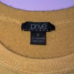 Prive Size S Yellow Cashmere Sweater Crew Neck Minimalist Contemporary Capsule Photo 3