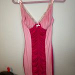 Cherry Mellow Chic Pink Mini Dress with Lace Accents Photo 1