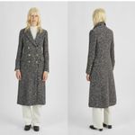 Isabel Marant  Etoile Overton Boucle Wool Long Double Breasted Coat Gray Size 34 Photo 10