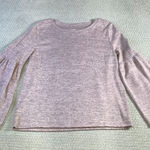 ana by a new day Women's Heathered Gray Bell Sleeve Top Casual Everyday Size M Size M Photo 0