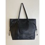 LODIS Black Pebble Leather Women’s Tote Shoulder Bag Carryall Photo 1
