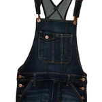 No Boundaries  Womens Overalls Shorts Medium Dark Wash Denim Photo 0