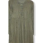Lace Up Tunic Dress Top Green Size M Photo 7