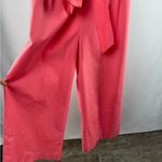 J.Crew Stretch Poplin Wrap Tie Jumpsuit in Bright Coral Size 6 Photo 3