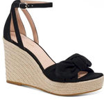 Kate Spade New York Tianna Suede Espadrille Wedge Sandals – Black (Size 9B) Photo 0