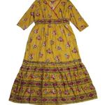 NWT April Cornell Chateau Hostess Maxi in Gold Floral V Photo 0