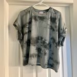 Pink Lily Charcoal Gray Tie-Dye Short Sleeve Roll-Cuff Tee M Trendy Relaxed Fit Photo 3