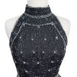 Adrianna Papell Boutique Evening Black Silk Beaded Halter Top Vintage M Size M Photo 1